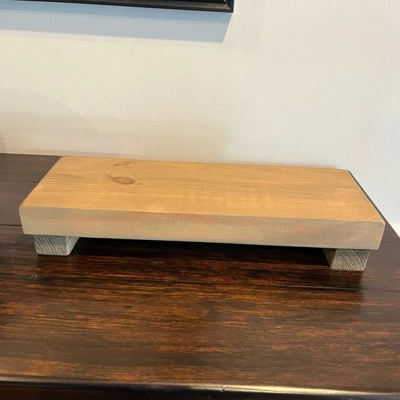 Handmade Wood Decor Riser – Dark Walnut | $25 measurement 
15W
51/2 D
2 5/8 H - Picture 5 of 5